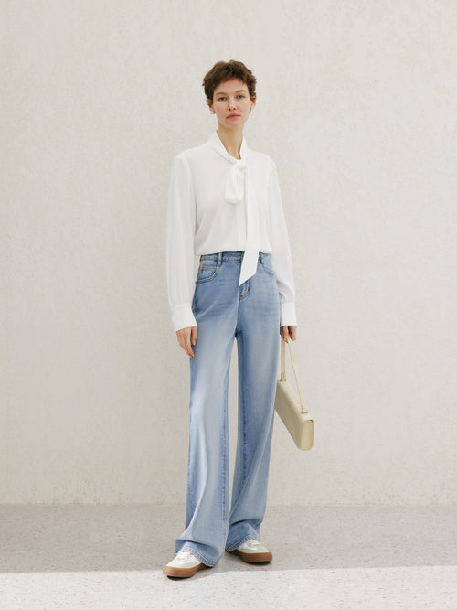 Load image 1 in gallery view. Light mountain blue pants