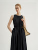 Pleated black dress