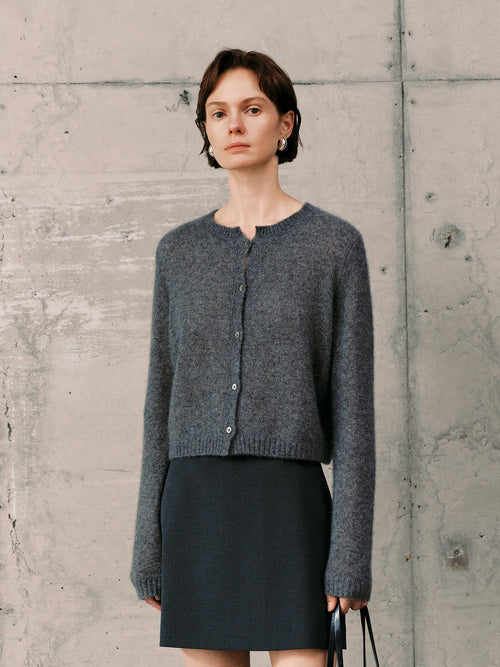 Load image 1 in gallery view. Silk-Cashmere Cardigan