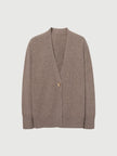 100% cashmere long-sleeved button-up cardigan