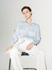 Blue silk shirt