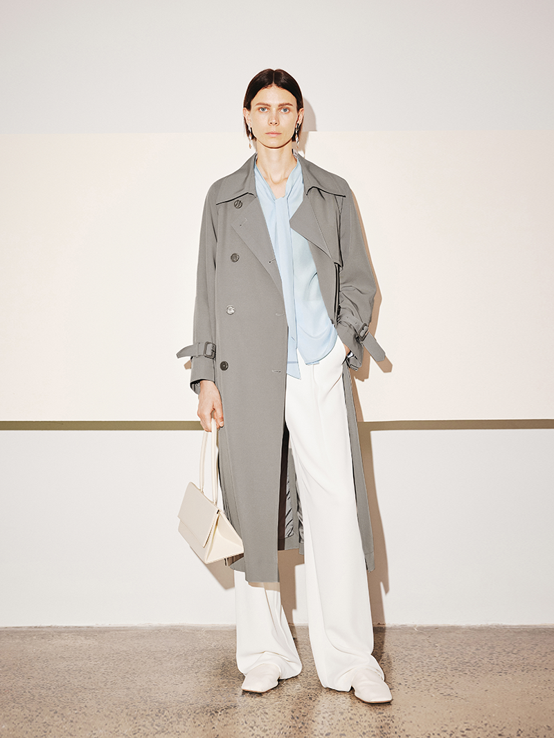 Trench Tara - gris perle