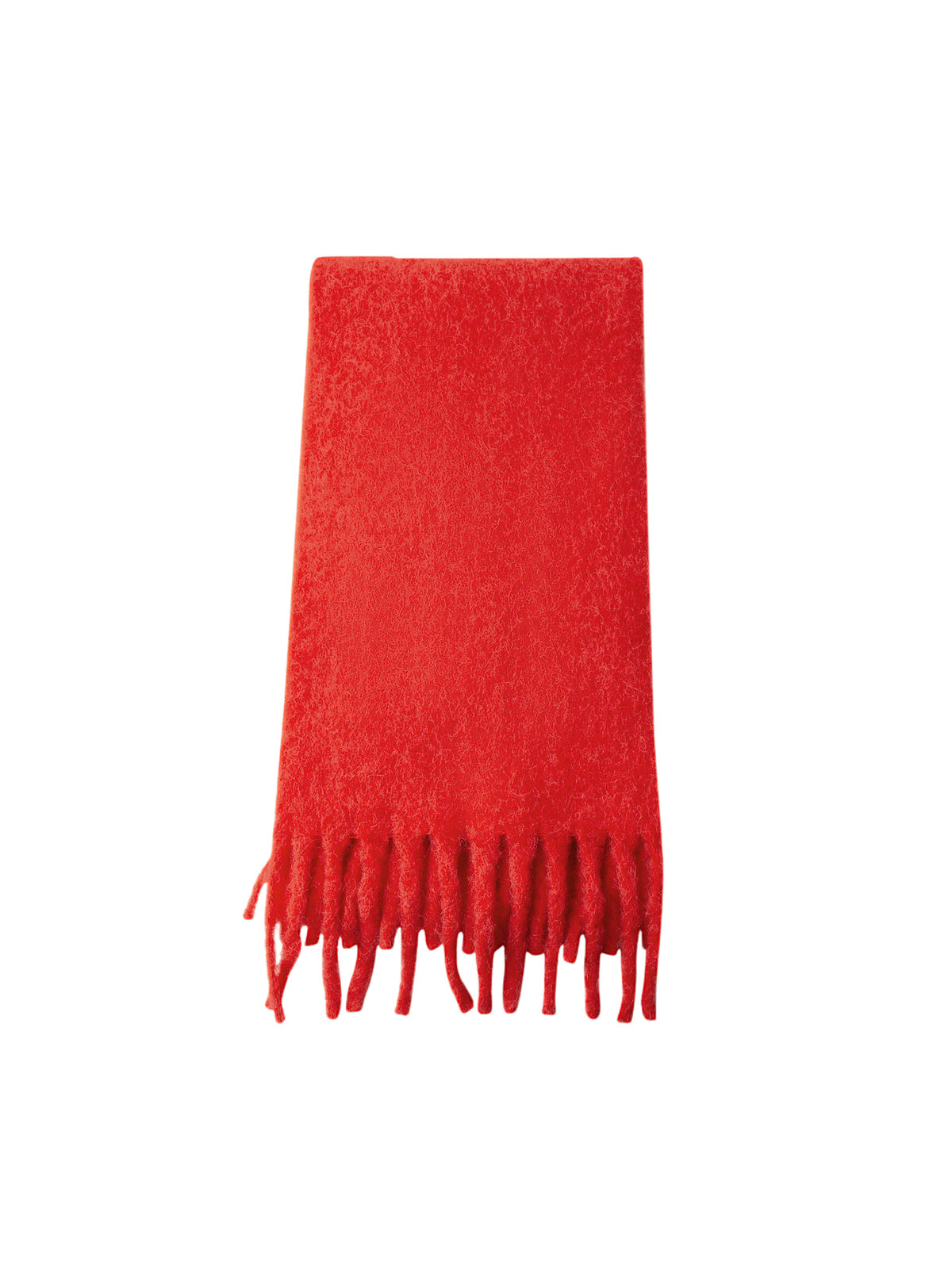 Women's Christmas Red Alpaca Wool Scarf