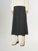 Women's Dark Gray  Pleated A-Line  Elastic Waist Skirt