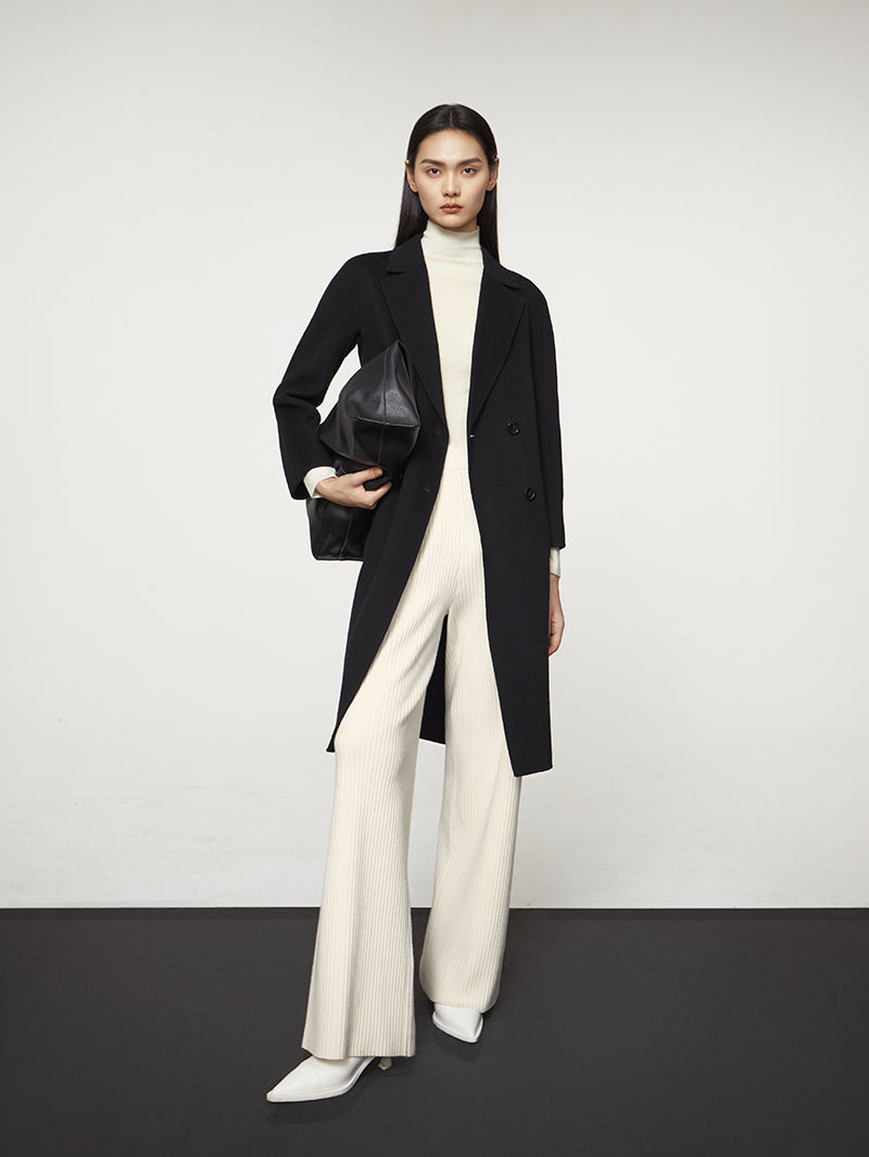 Women's Noir Round Neck Stripe Knitted Vest