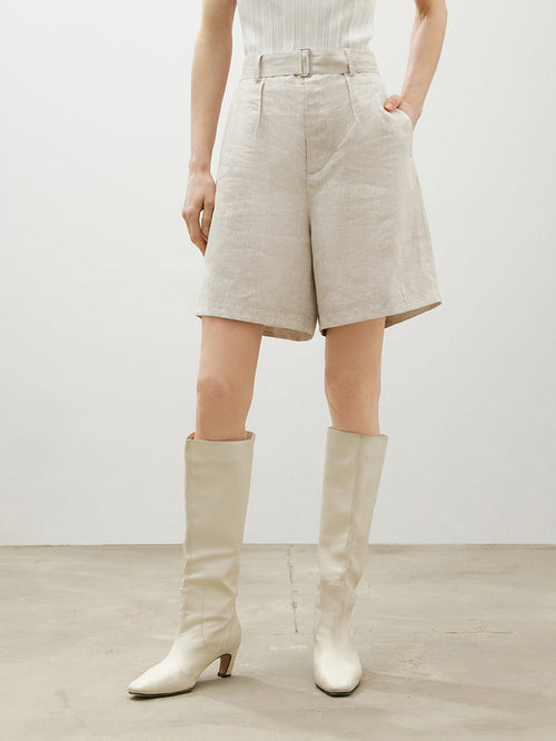 Load image 1 in gallery view. Linen shorts