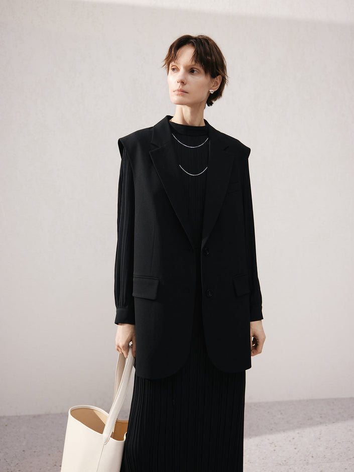 Gilet noir ajusté