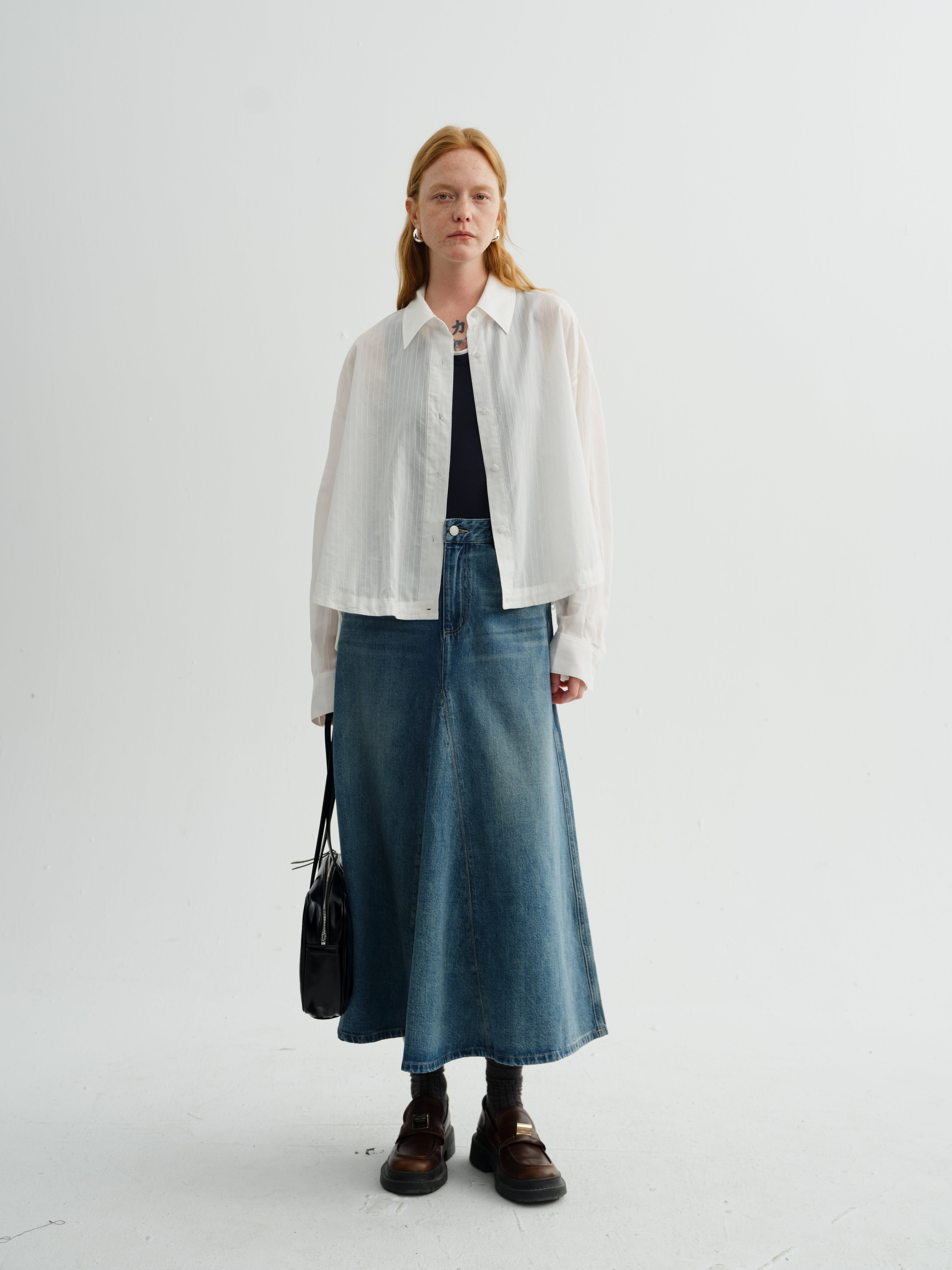 Relaxed-Fit Lightweight Drop-Shoulder Lapel Shirt