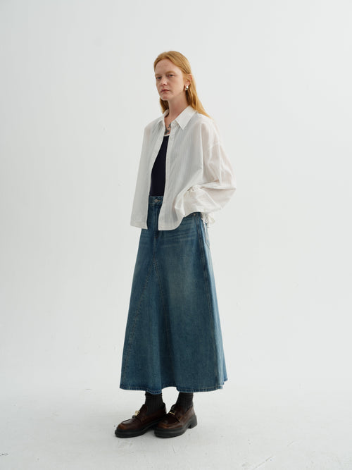 Carica immagine 1 in visualizzazione galleria. Relaxed-Fit Lightweight Drop-Shoulder Lapel Shirt