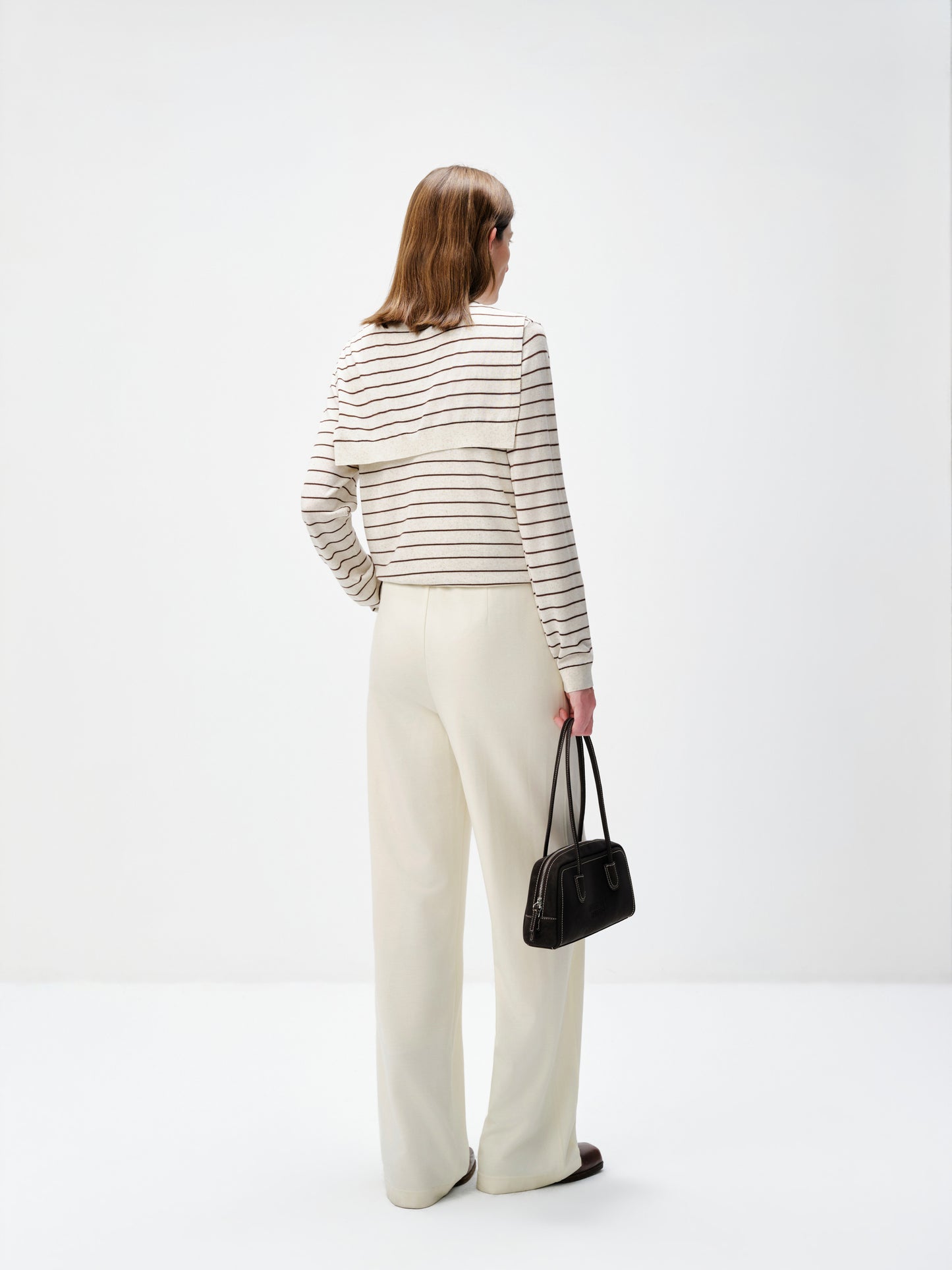 Twofer Tie-Sleeve Striped Cardigan