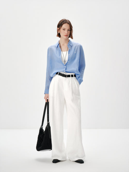 Charger l'image 1 dans la galerie. Lightweight Ramie Button-Up Shirt