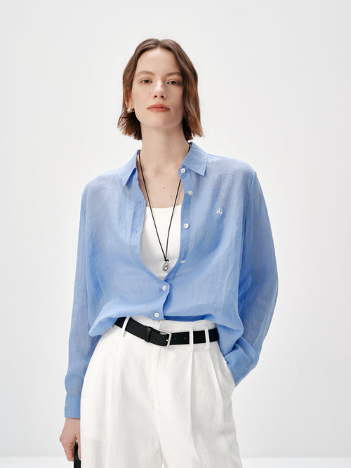 Charger l'image 1 dans la galerie. Lightweight Ramie Button-Up Shirt