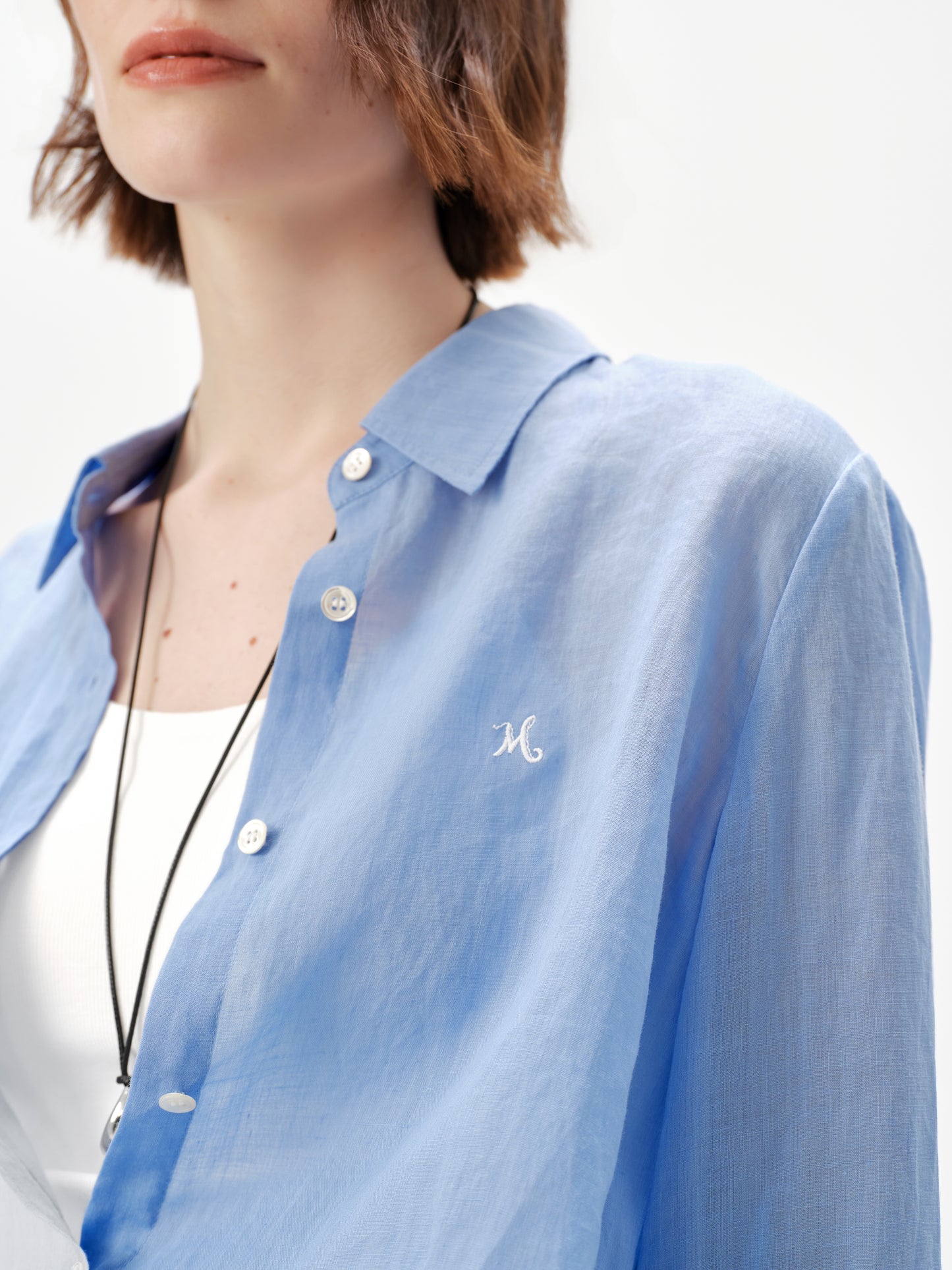 Lightweight Ramie Button-Up Shirt