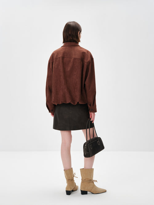 Carica immagine 1 in visualizzazione galleria. Soft Faux Suede Harrington Jacket