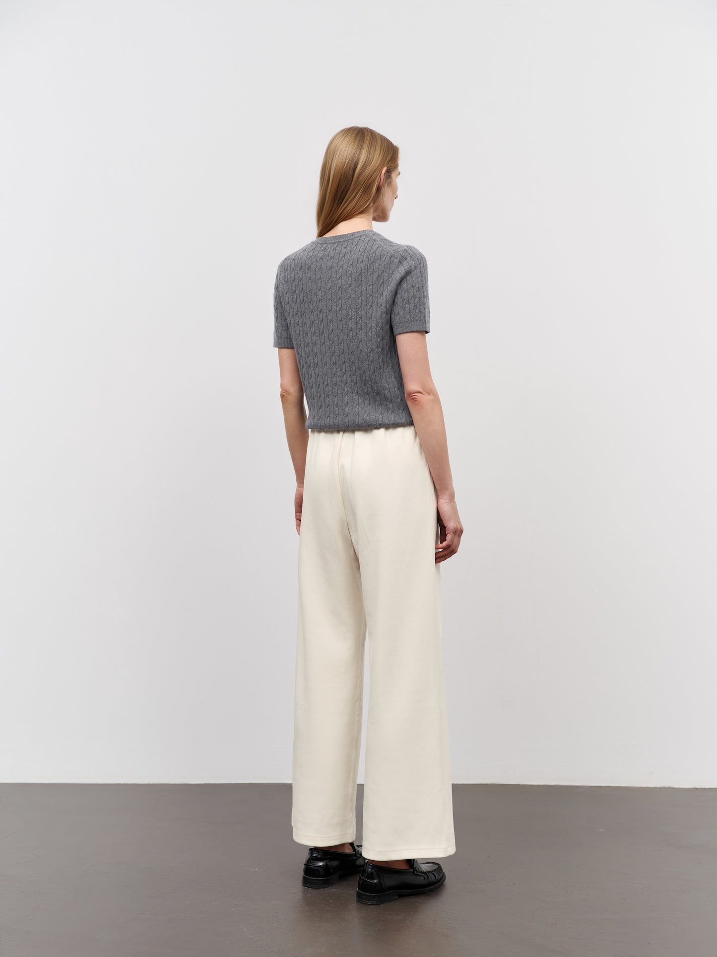 Crew Neck Short Sleeve Knit Sweater