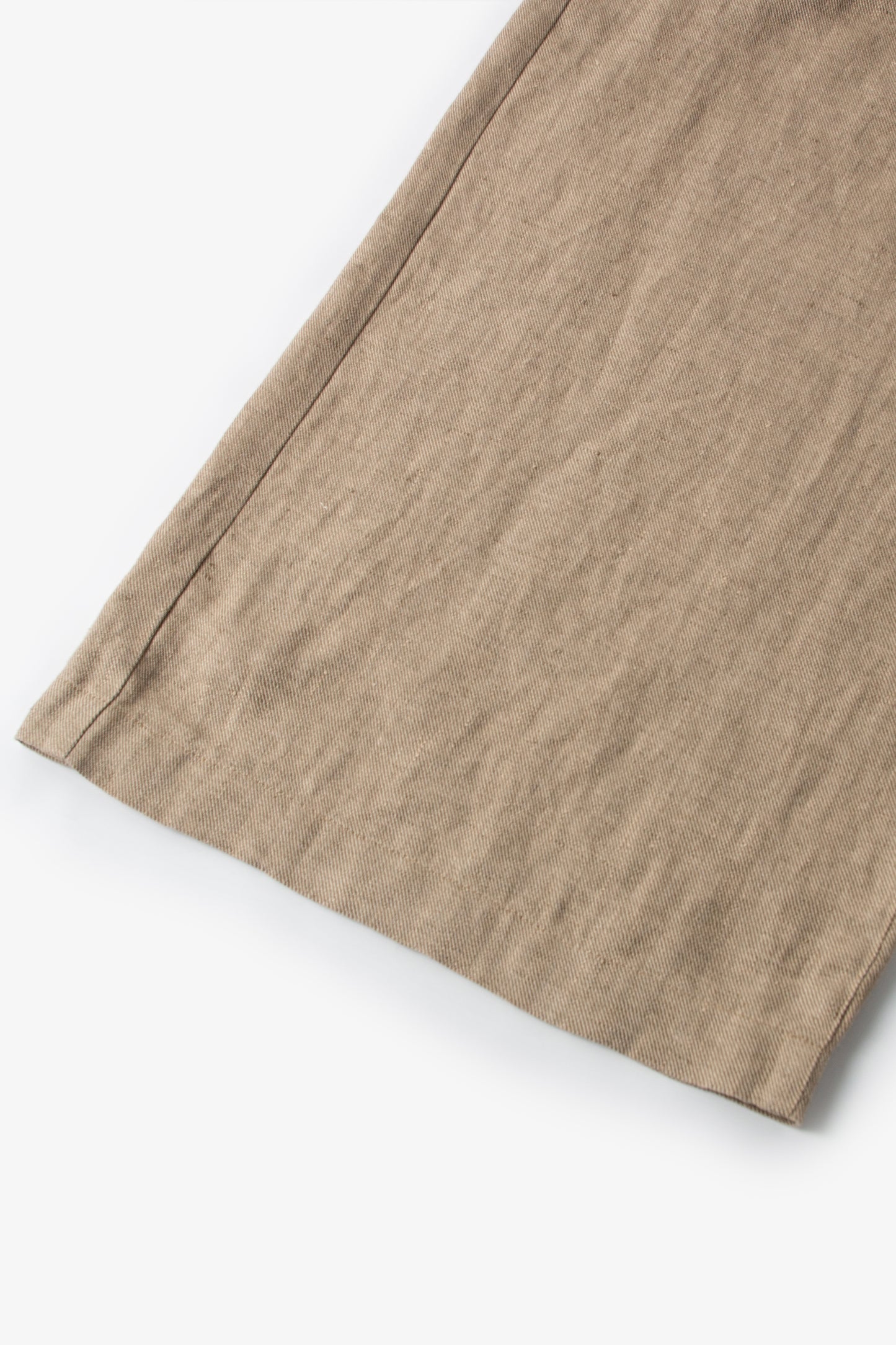 Pleated Wide-Leg Linen Trousers