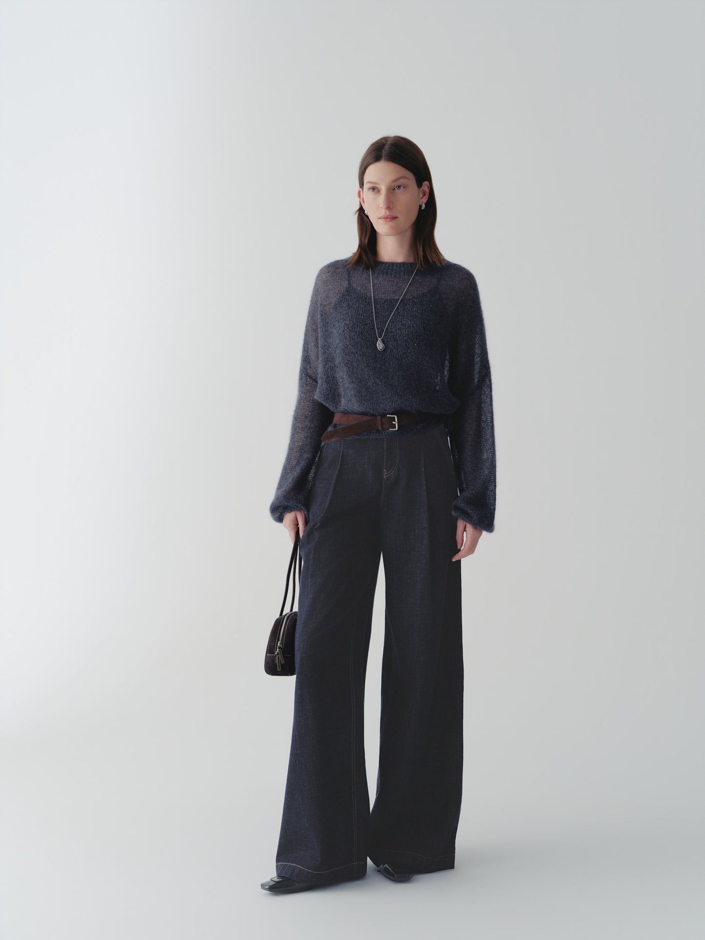 Cashmere-Silk Relaxed Pullover Sweater