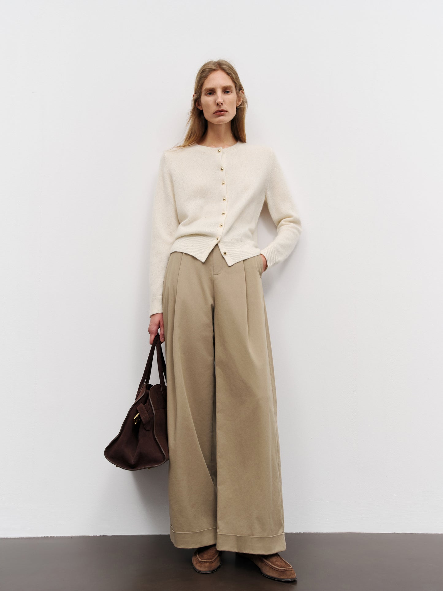 Sequin Cashmere-Silk Knit Cardigan