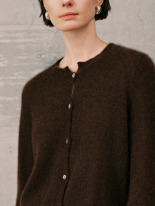 Load image 1 in gallery view. Silk-Cashmere Cardigan