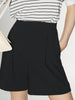 Women's Black A-Line Short Trousers