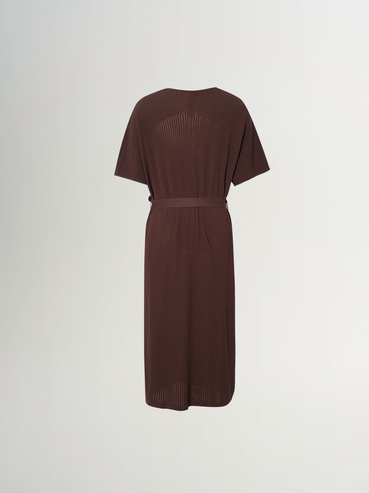 Deep V Short-Sleeve Jersey Dress