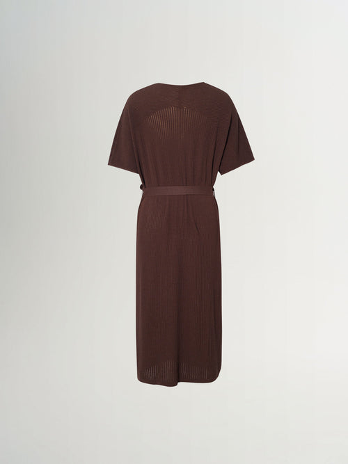 Load image 1 in gallery view. Deep V Short-Sleeve Jersey Dress