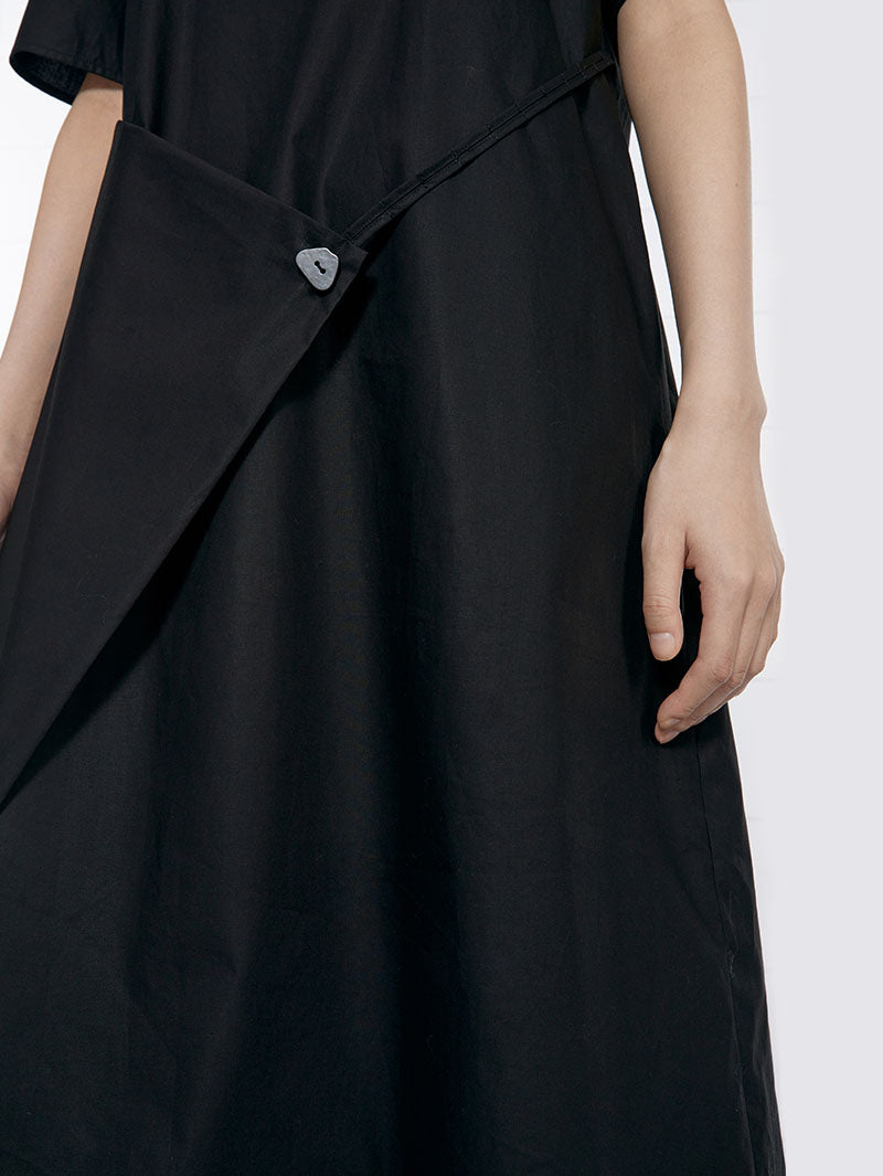 Women's Black Irregular A-Line Fit Skirt