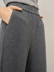 Pantalon élastique large gris fumé