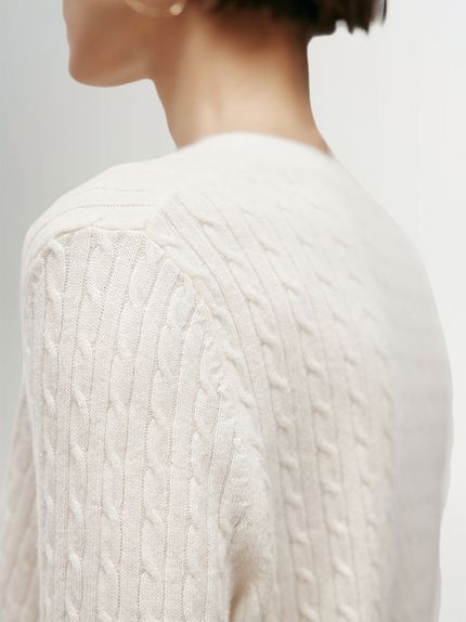 White cashmere cardigan