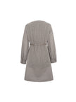 Women's Brown Wool Vest Splicing Cotton Dress