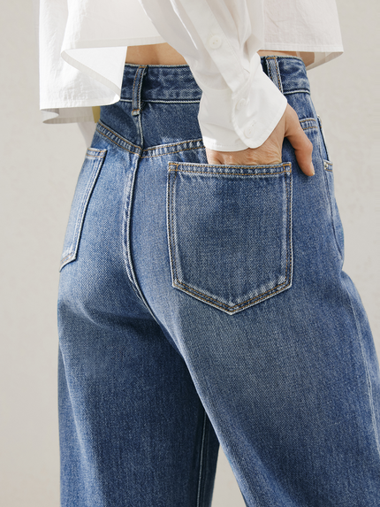 Dark blue jeans