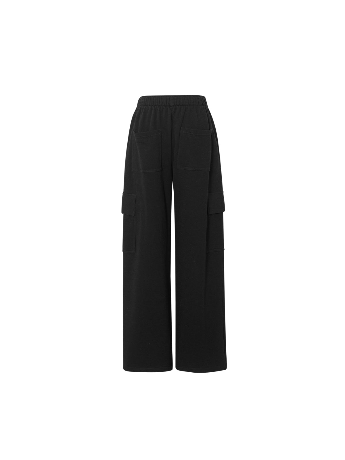 Pantalon noir décontracté extra en 100 % coton avec élastique