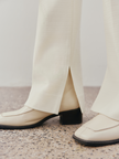 Women's Off-white Straight Fit Tweed Trousers