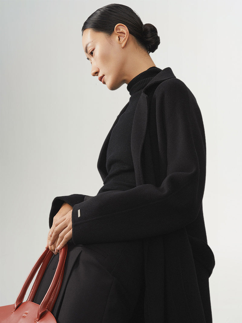 Black wool coat