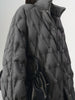 Women's Gray Warm Goose Puffer Long Hooded Jacket with Belt