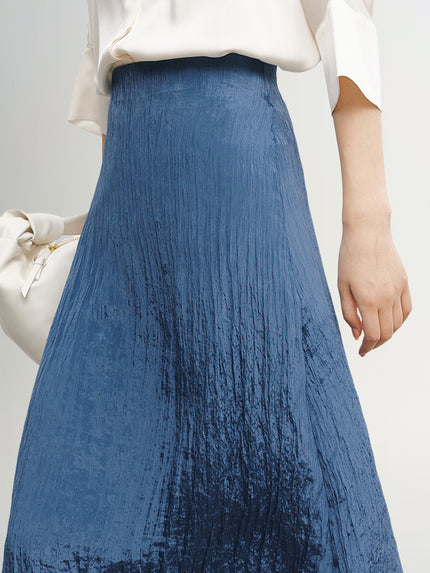 Pleated midi skirt