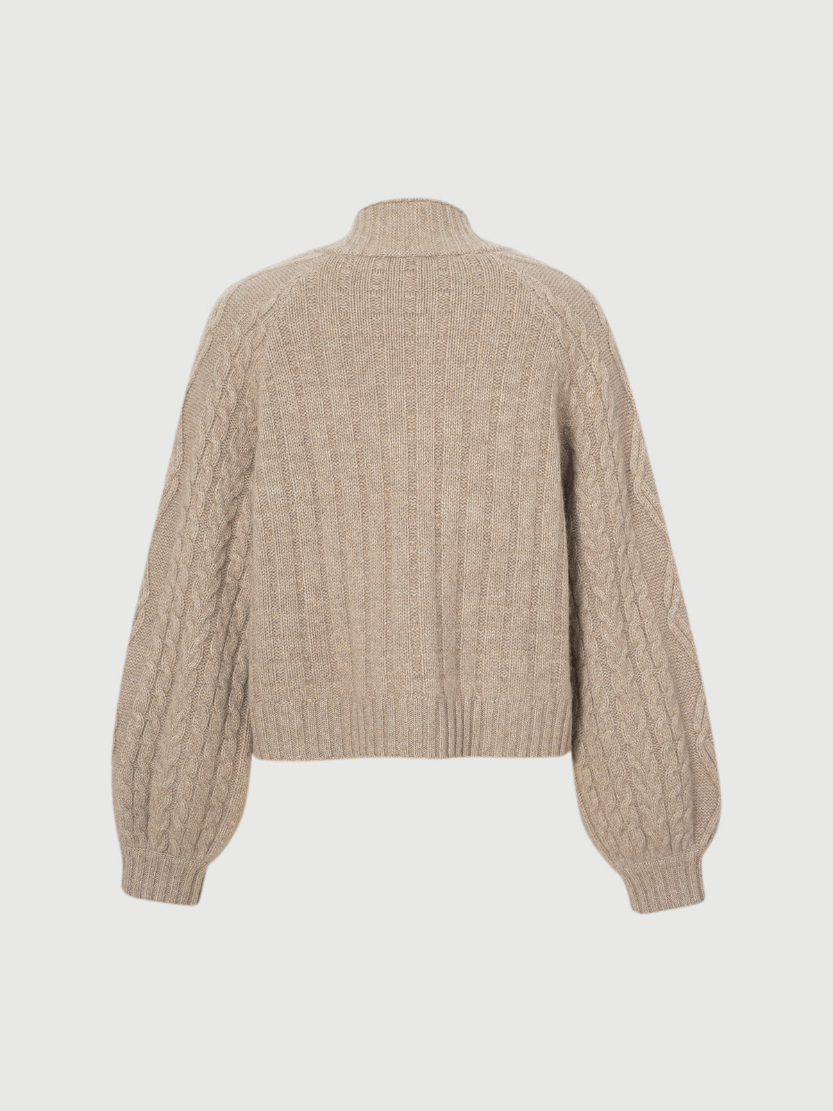 Brown cashmere cardigan, V-neck, buttoned
