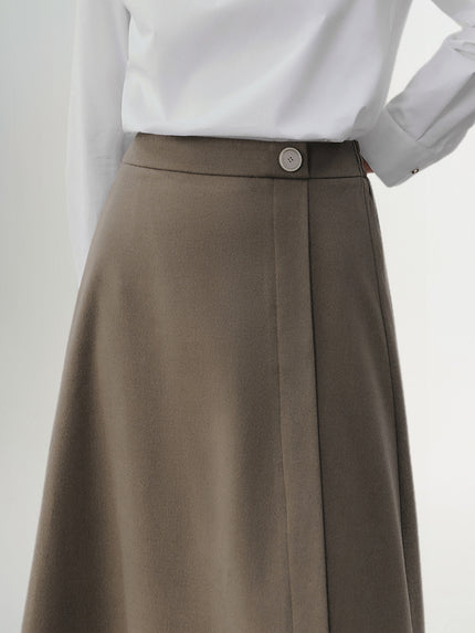 Women's Winter Brown A-Line Fit Skirt