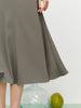 Women's Gray Flounce Fit Middle Length Skirt