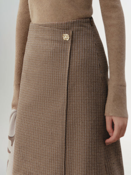 Women's Winter A-Line Tweed Short Skirt