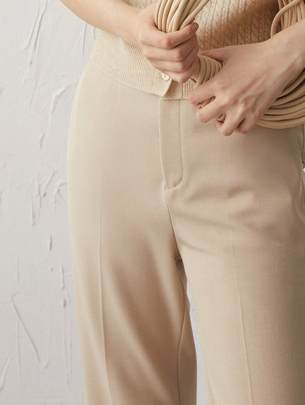 Women's Khaki Straight Fit Trousers