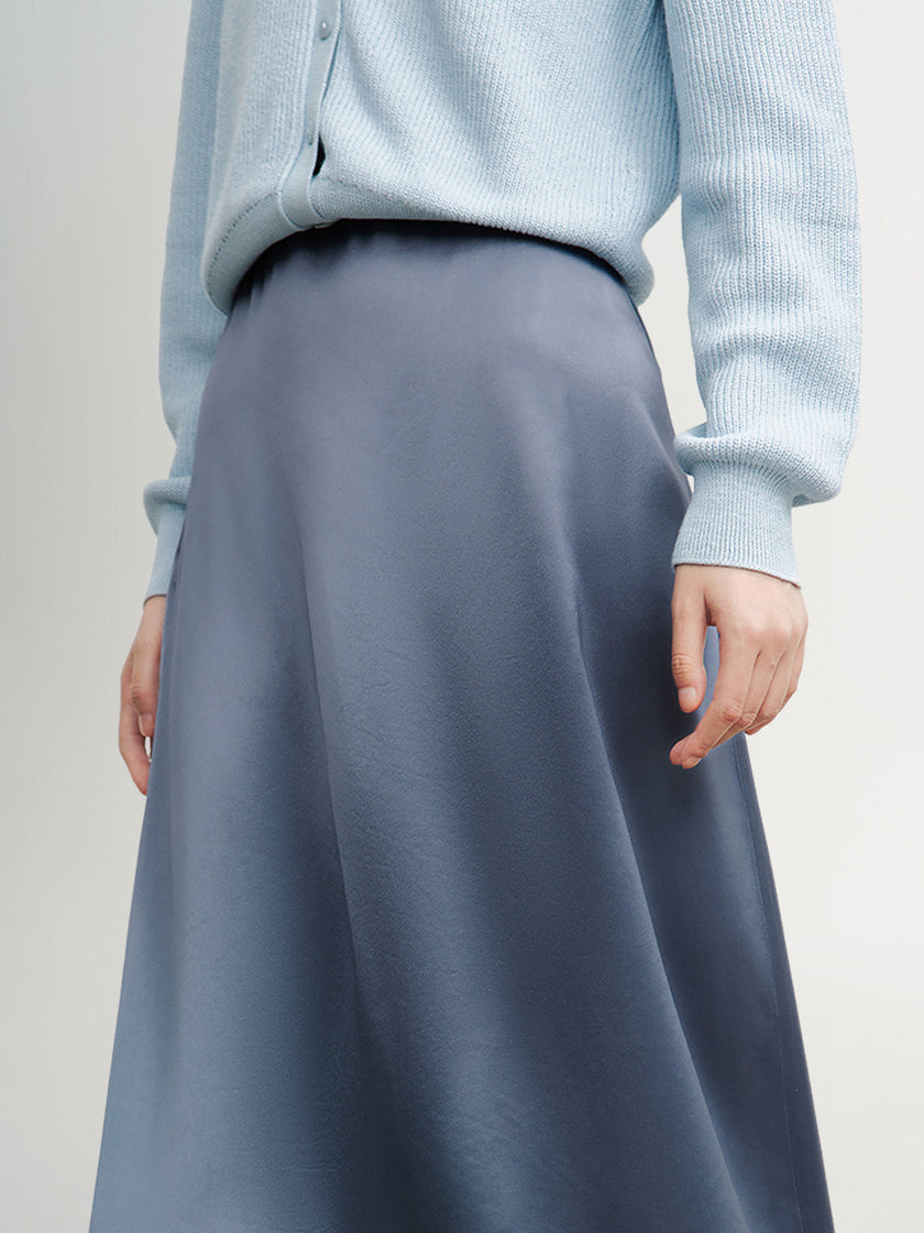 Jupe grise bleue haute taille