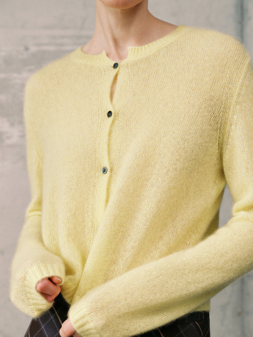 Load image 1 in gallery view. Silk-Cashmere Cardigan