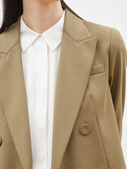 Khaki wool blazer