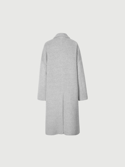 Light gray alpaca coat