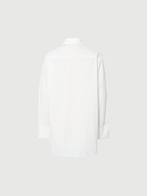 Charger l'image 1 dans la galerie. Chemise à manches longues avec col pointu - blanc