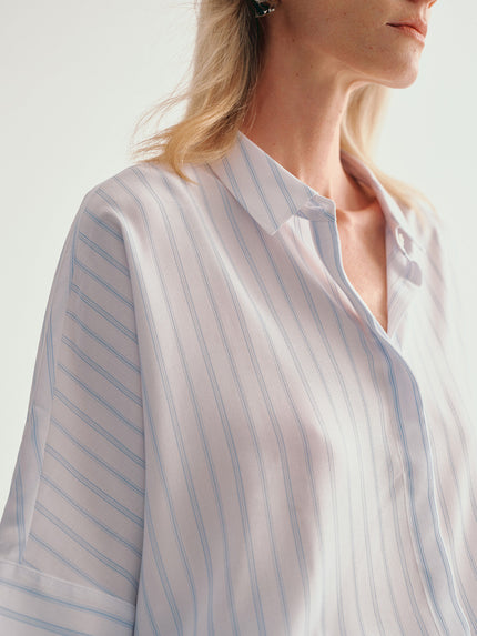 Striped short-sleeved shirt