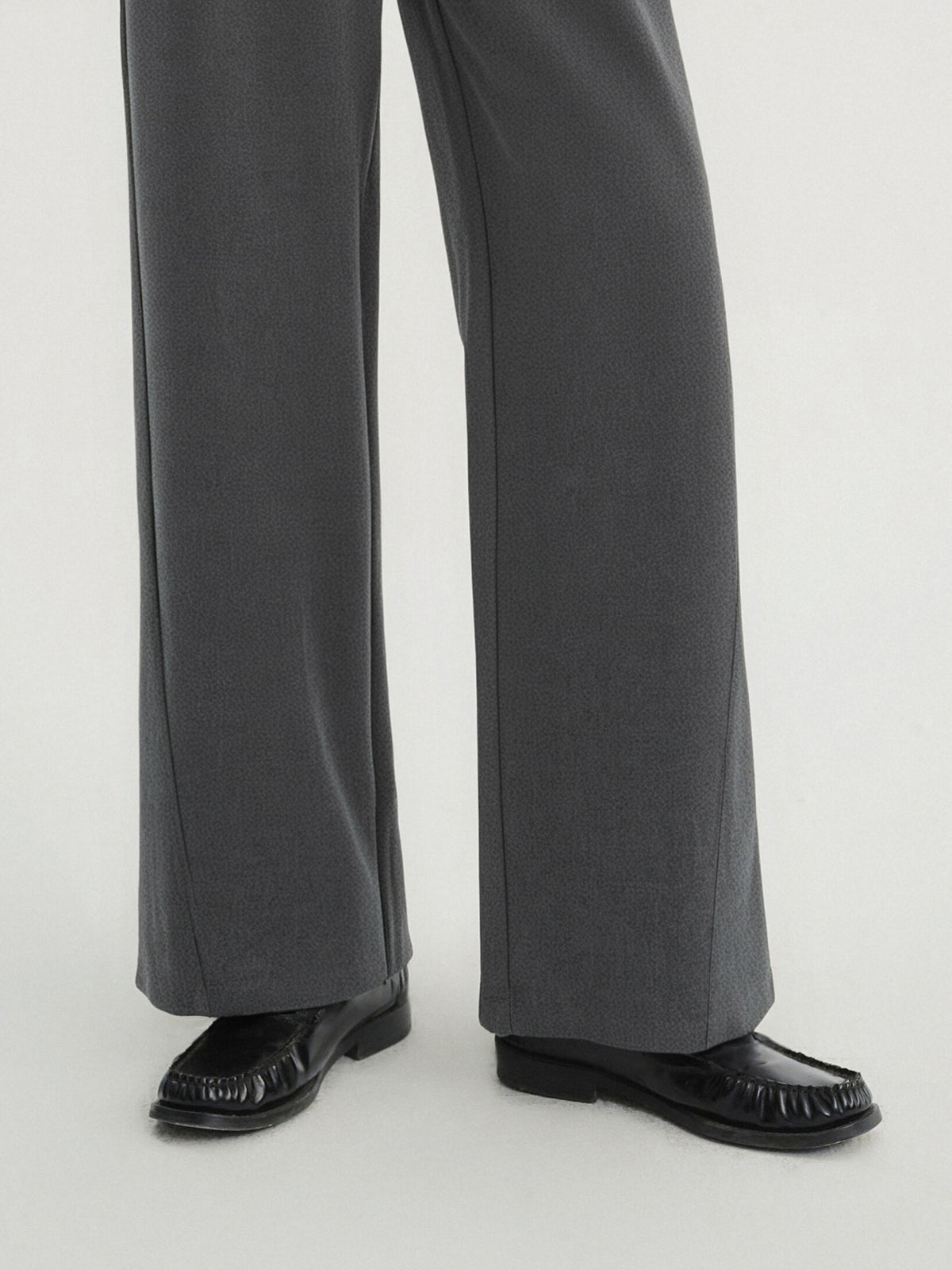 Dark gray wide leg pants