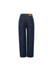 Women's Dark Blue 100% Cotton Jeans Pants