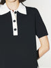 Black dress with white collar